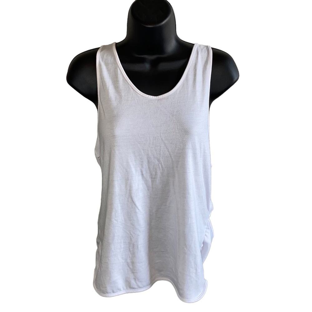 Balera White Criss Cross Back Dance Tank Top Child Large